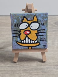 Image 3 of Spe 3 2.5x2.5 Inch Original Painting by Joey Mars 