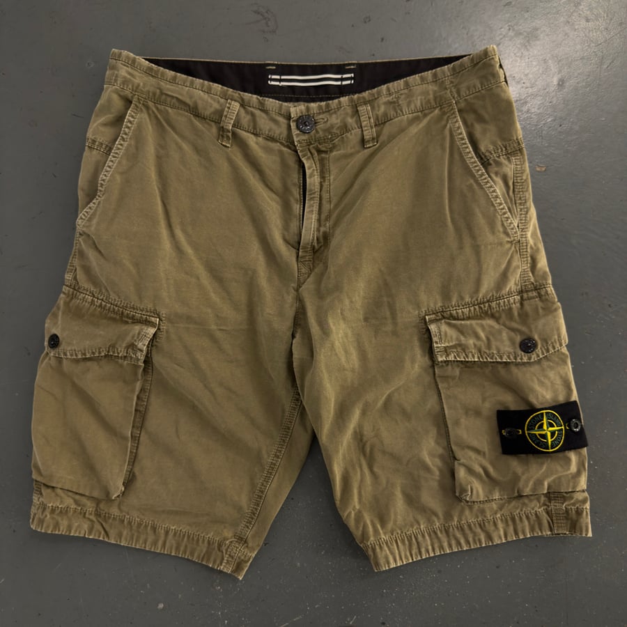 Image of SS 2021 Stone Island cargo shorts, size 32”