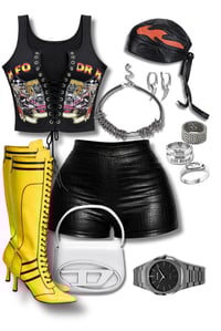 Image 2 of The Edgy Moto Lace-Up Top