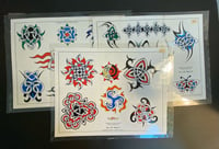 Image 2 of Tribal Celtic Flash- 3 Sheets Vtg shop used by George, Russia