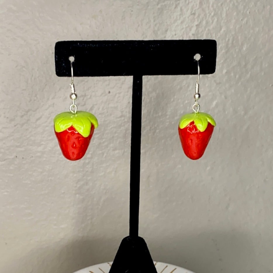 Image of strawberry earrings