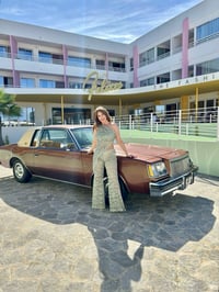 Image 5 of Pistachio Lace Resort Set | One Shoulder Lace Top & Matching Trousers