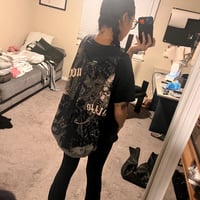 Patchwork black lace bag