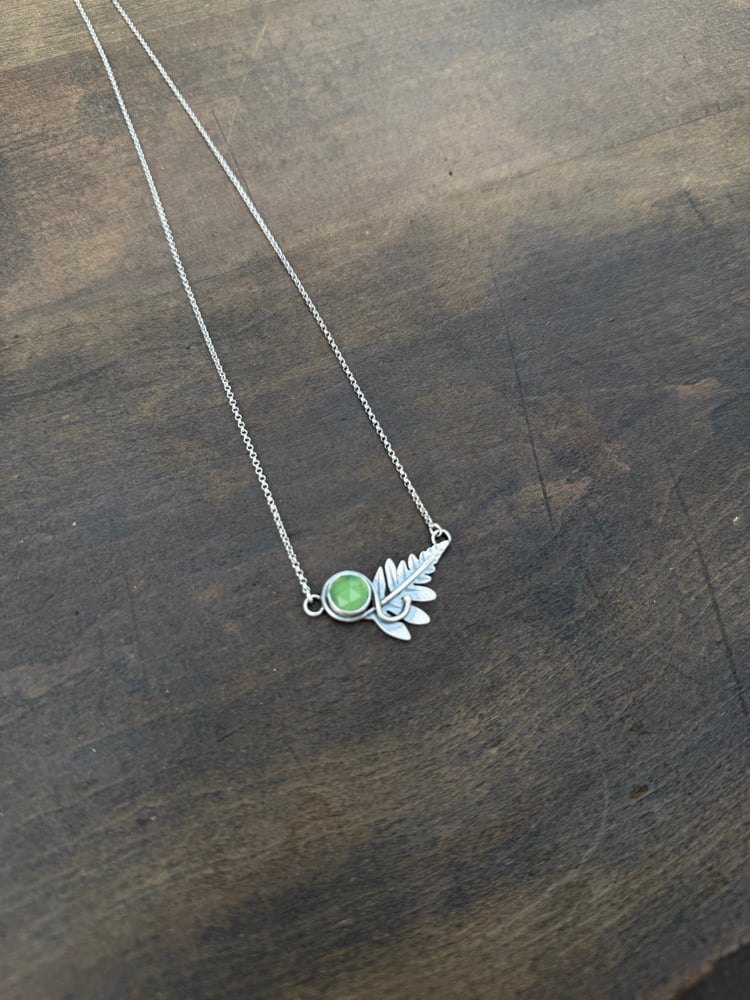 Image of Licorice Fern Serpentine Integrated Necklace