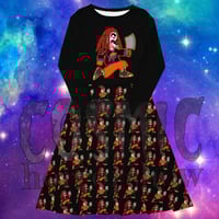 Hallowicked Shaggs long sleeve midi dress