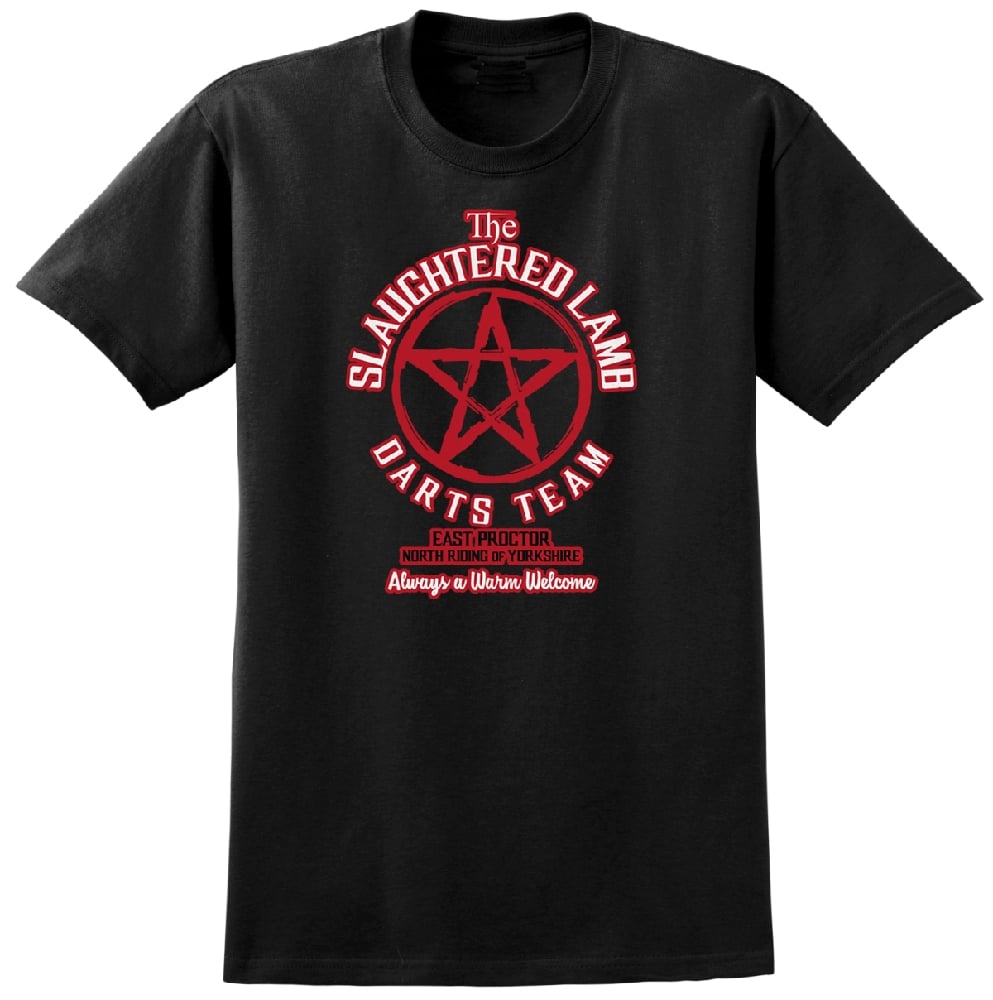 Image of Slaughtered Lamb Darts Team T-shirt- American Werewolf in London