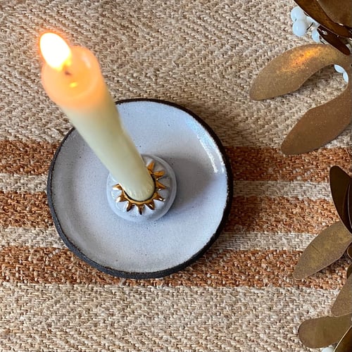 Image of Candleholder & Pack Of 4 Candles (g)