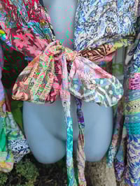 Image 4 of Patchwork Stevie top peach tassels