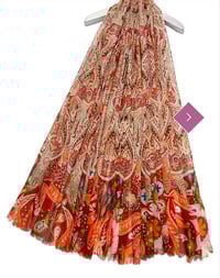 Image 3 of Playful Bohemian Paisley Print Frayed Scarf