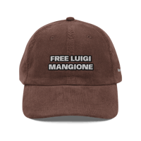 Image 4 of free luigi mangione Vintage corduroy cap