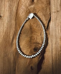 Image 3 of 16” - Graduated 4mm to 8mm Sterling Silver Pearls 