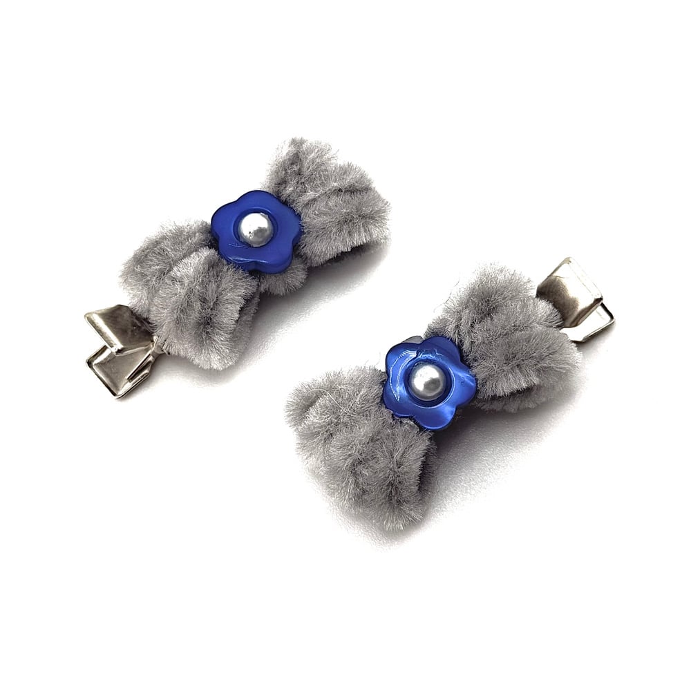 Image of Baby Fuzzy Bow Clips