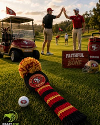 Image 2 of San Francisco 49ers  NFL custom Golf Club Cover hand knit logo NFL football fan  gift-e9c4da09