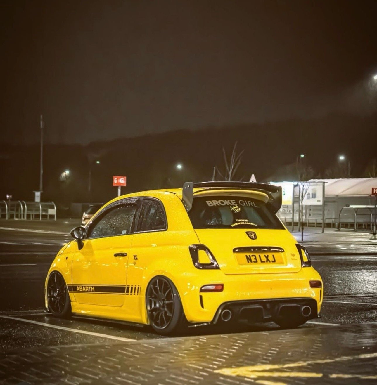 Fiat 500 / 595 / 695 - Track Spoiler Version (Carbon or Fibre Glass blade)  | Track Car Aero