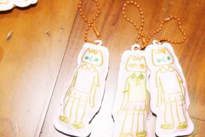 Silly Cat Girl Cloth Keychain