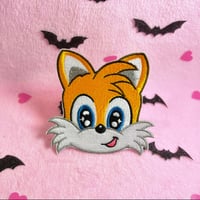 Image 1 of Two Tail Fox - 3.25 Inch - Embroidered, Iron-On Patch