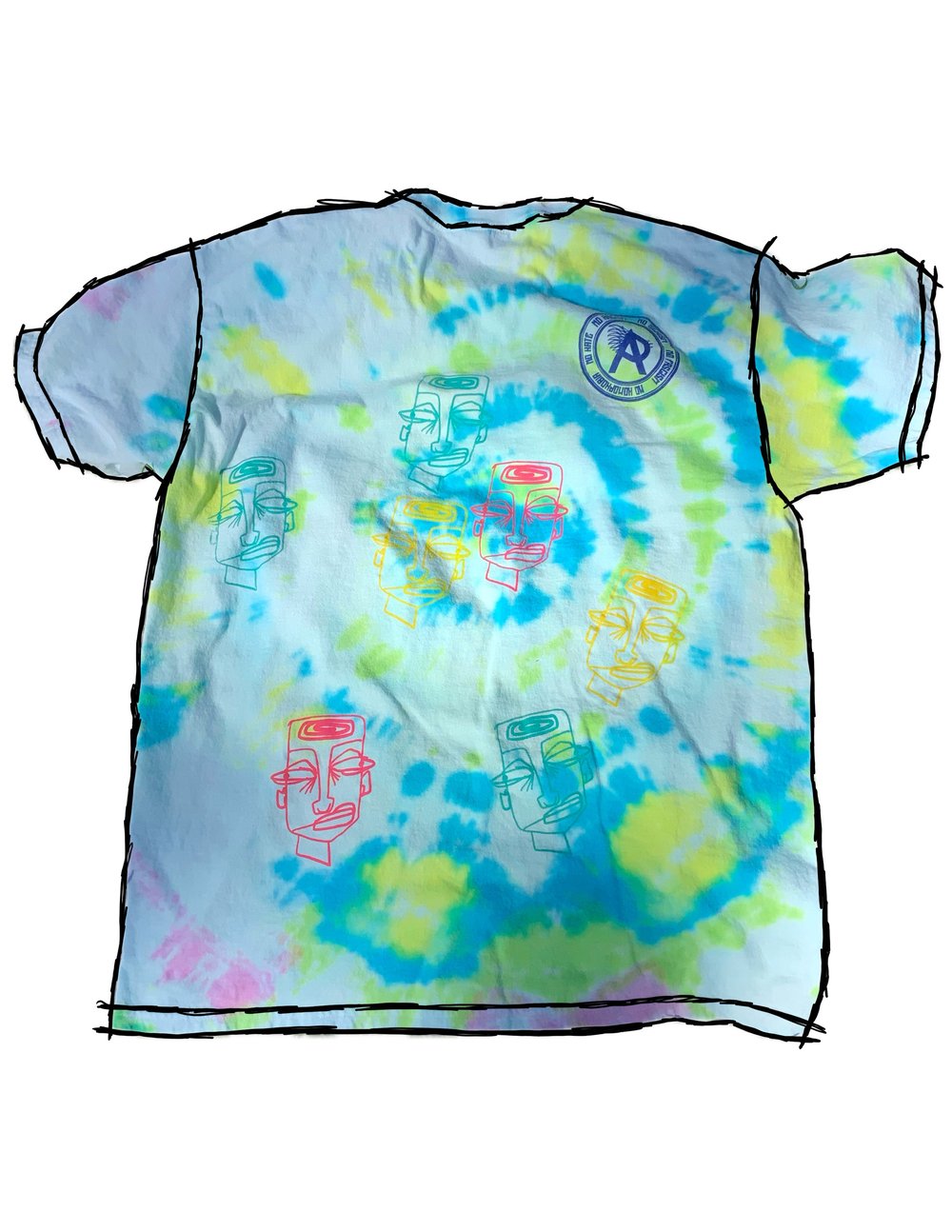 Tie-Dyed PMA Faces Tee
