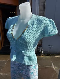 Image 1 of Turquoise sequin cardi 
