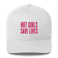 Image 1 of HOT GIRLS SAVE LIVES - THE TRUCKER HAT IN PINK 
