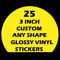Image of 25 -3 inch stickers