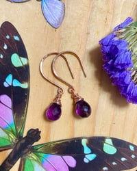 Image 1 of Simple Amethyst Earrings
