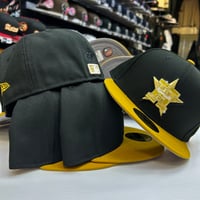 Image 2 of New Era 59Fifty Black Metallic Gold 