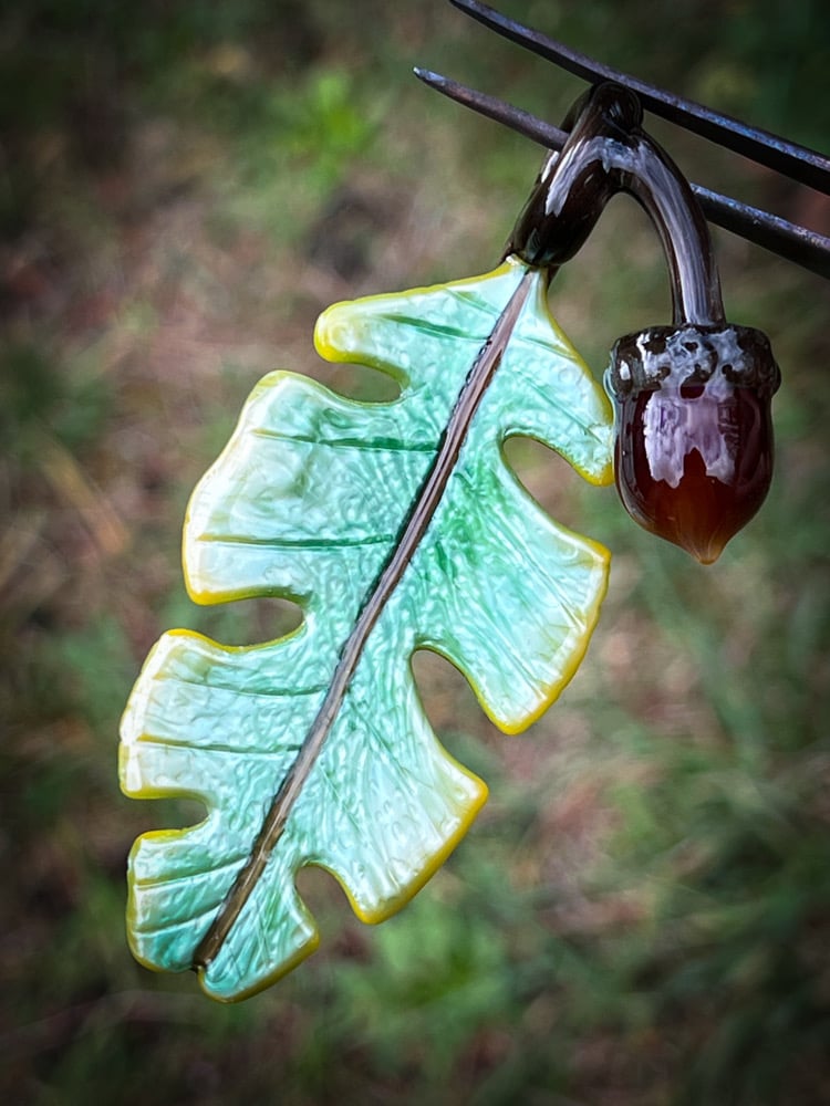 Image of Green Acorn & Oak Leaf Pendant
