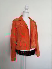 Image 3 of 00s Orange corduroy denim jacket // M