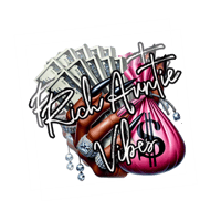 (2) Rich Auntie Vibes DTF Heat Transfer Sheets 
