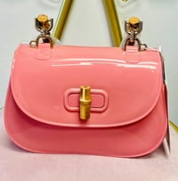 Image 3 of Jelly Handbag with Bamboo Handle