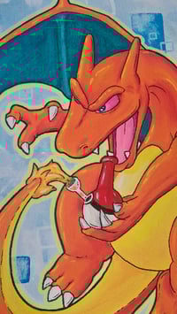Image 3 of Charizard original painting