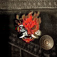 Image 1 of Cyberpunk Samurai Pin 1.5”/38mm