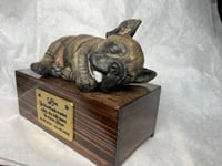 Image 4 of Custom Engraved French Bulldog Pet Urn Cremation Memorial To Your Dog's Photo