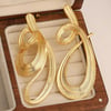 Earrings for Women Personality Gold Silver Color Texture Pendant Earrings Party Jewelry