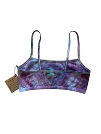 Image 3 of S (34) Cotton-Blend Strappy Bralette in Prism Watercolor Ice Dye