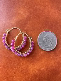 Image 2 of RATNA — Ruby Swing Hoop Earrings