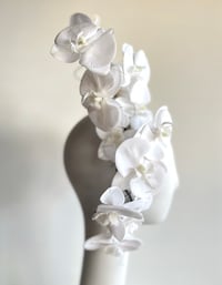 Image 3 of White orchid headpiece