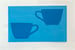 Image of Two Blue Cups handmade print