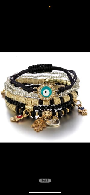 Evil eye bracelet set 