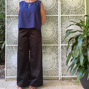 Image of Linea pants - Black Sateen