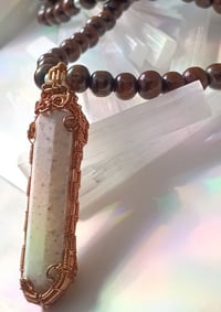 Image 3 of Scolecite + Pearlescent Beads 