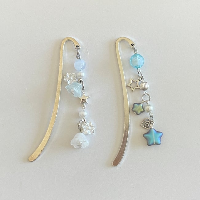 blue bow bookmarks