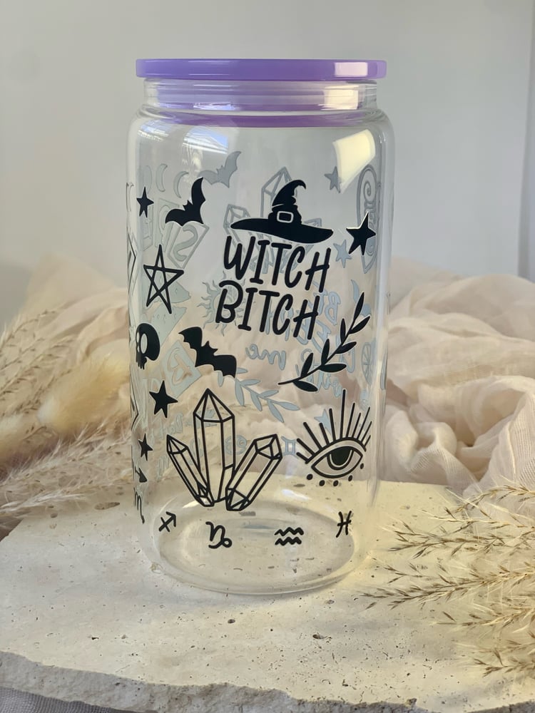 Image of Glass Can Cup Spell Black 