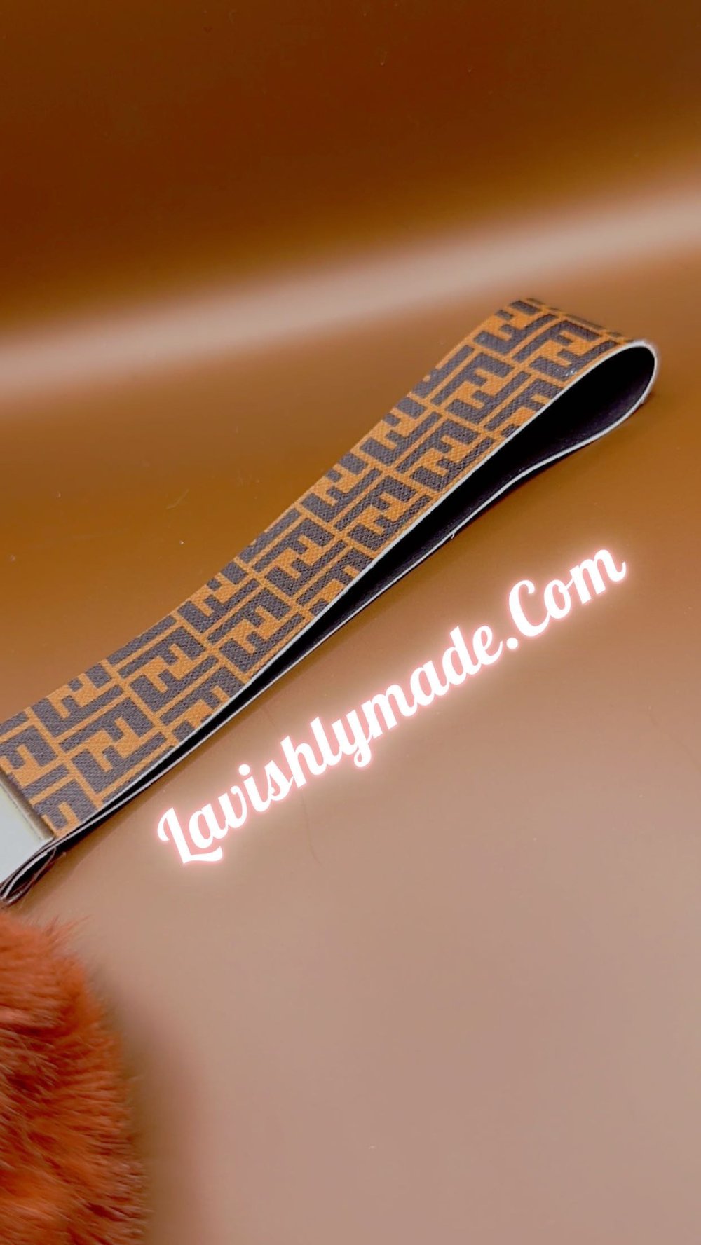 Image of Darkbrown/Caramel Fendi Keychain🤎