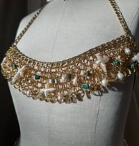 Image 3 of Mini Chainmail Top, Pearl and Crystal Embellished