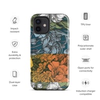 Image 10 of Art Nouveau Inspired Colorful Quartet Boho Hippie Floral Sketch Tough Case for iPhone®