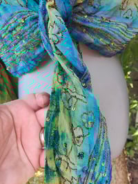 Image 3 of Wanderlust Stevie top Turquoise and yellow gold throughout