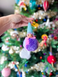 Image 2 of Wool PomPom Ornament #41