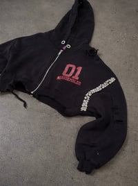 Image 3 of R 01 Varsity Micro Cropped Hoodie 