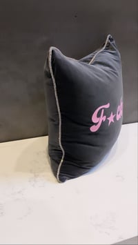 Image 2 of “F*ck Em” Icy Grey Pillow 